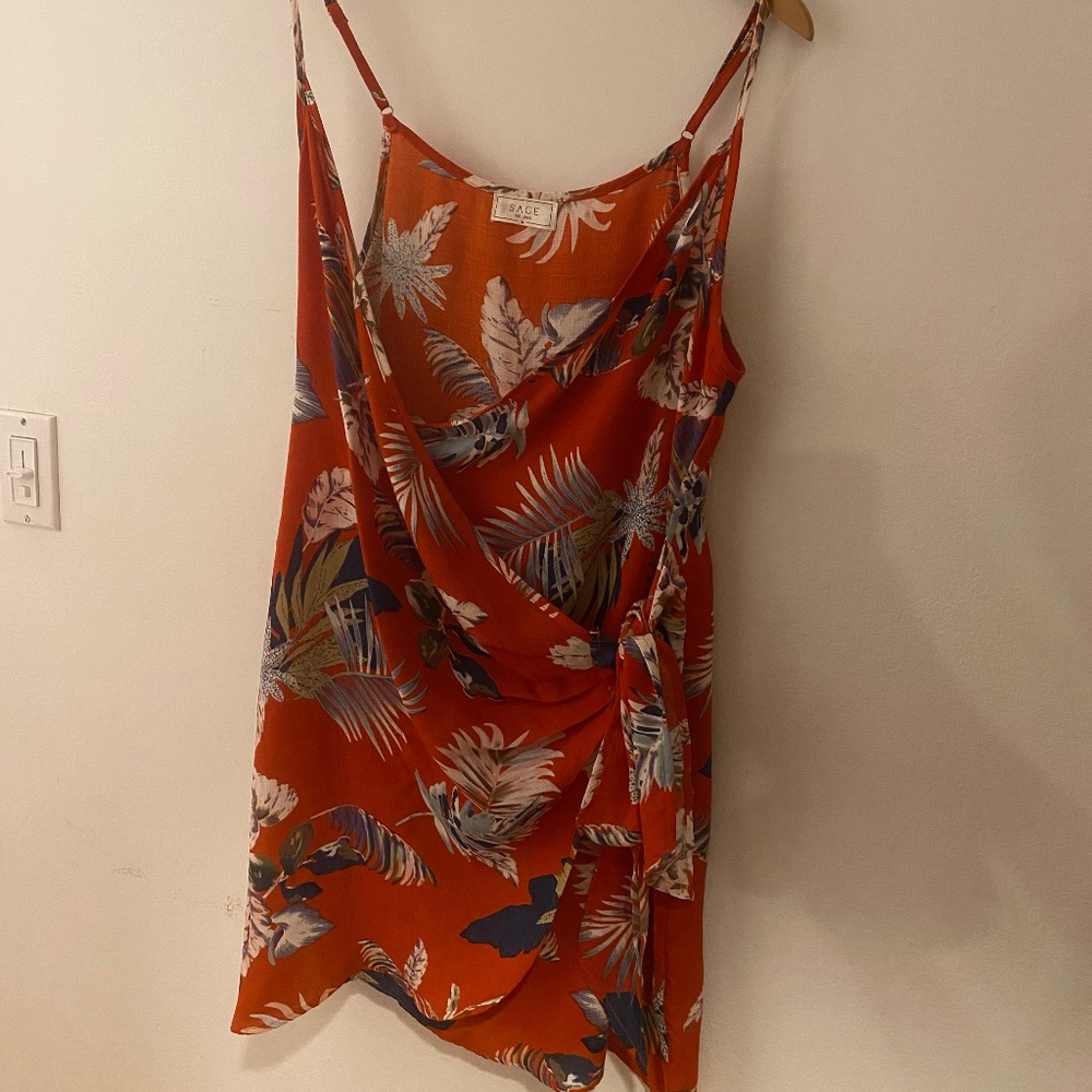 Floral wrap dress
